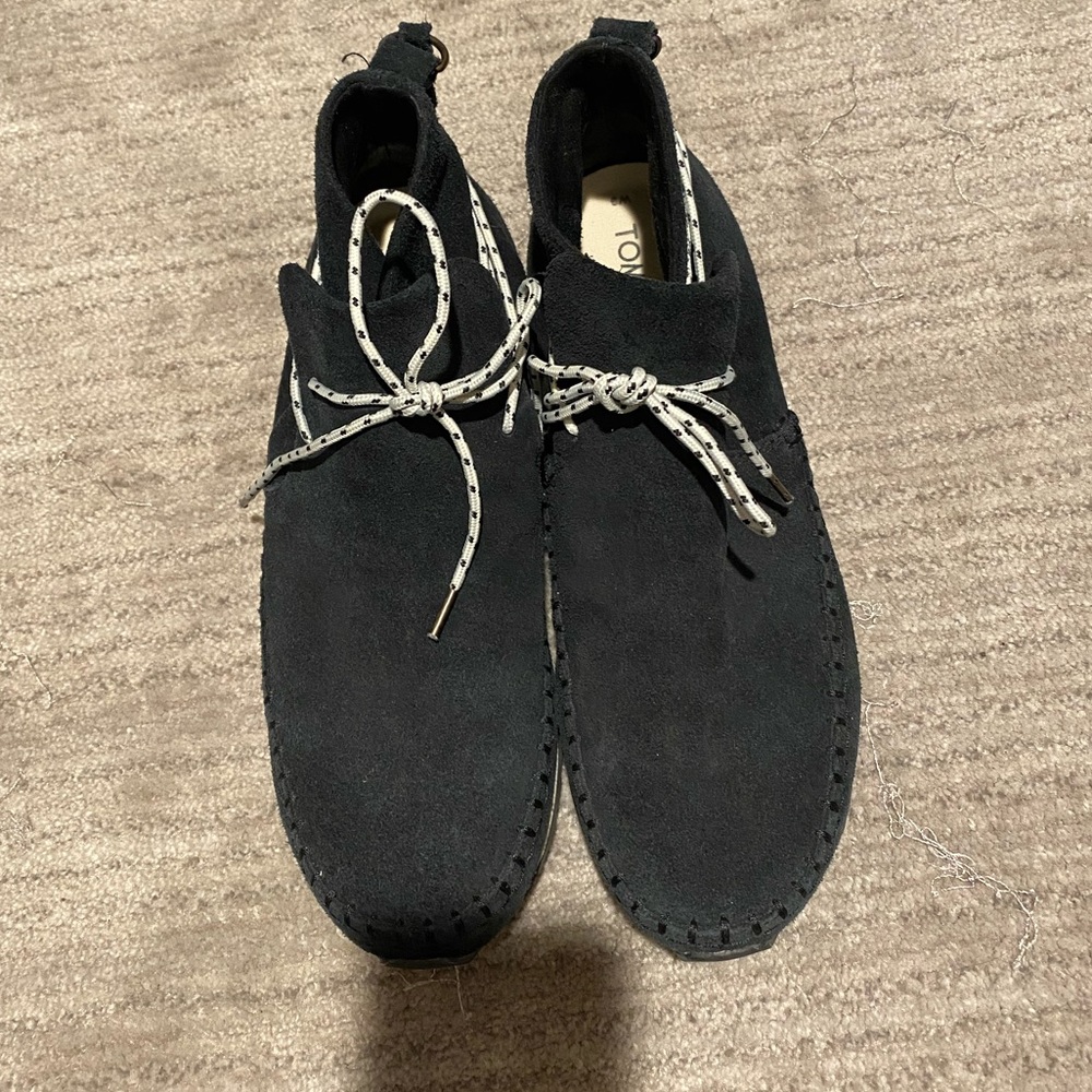 TOMS Moccasin Slip on Suede Booties